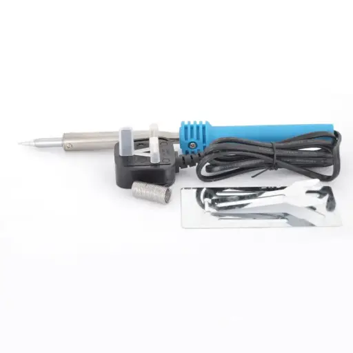 [TSI 100-13A]  Terminator Soldering Iron 100W  with 13A plug, 8 Gm Solder  Wire, Metal Stand and long life  Tip. Esma Approved
