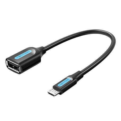 [CCUBB] VENTION USB 2.0 Mirco-B Male to A Female OTG Cable 0.15M Black PVC Type Model # CCUBB