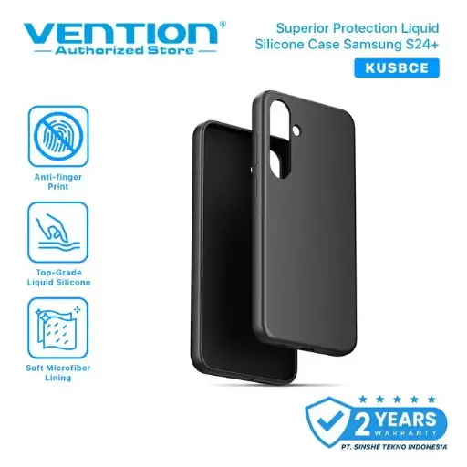 [KUSBCF] VENTION Liquid Silicone Case for Samsung Galaxy S24 Ultra Black