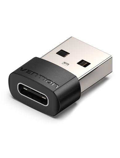 [CDWB0] VENTION USB 2.0 Male to USB-C Female Adapter Black PVC Type Model # CDWB0