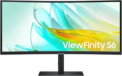 [LS34C650UAMXUE] Samsung 34 inch S65UC ViewFinity S6 Monitor, UWQHD Display, 100Hz Refresh Rate, 5ms Response Time, 1000R Curvature, Built-In Speaker, KVM Switch, FreeSync Technology, LS34C650UAMXUE