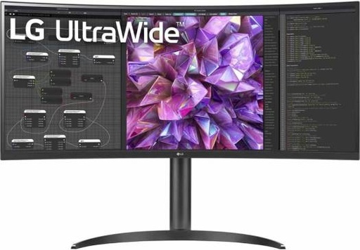 [34WQ75C] LG 34" UltraWide QHD Curved IPS Monitor, 100Hz Refresh Rate & 5ms Response Time, USB-C with 65W PD, HDR10, sRGB 99%, HDMI / DisplayPort / USB Hub, Black  34WQ75C-B