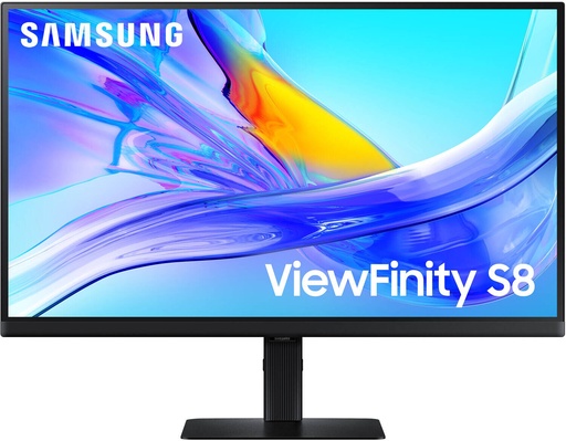[LS32D806UAMXUE] Samsung 32" ViewFinity S8 UHD Monitor, VA Panel, 4K (3840x2160) Resolution, HDR10, 60Hz Refresh Rate, 5ms Response Time, USB-C Connectivity, HDMI / DisplayPort, Black  LS32D806UAMXUE