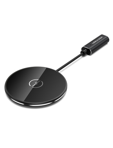 [FGABAG] VENTION Magnetic Wireless Charger 15W Ultra-thin Mirrored Surface Type 0.05M Black Model # FGABAG