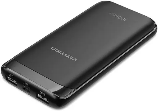 [FHAB0] VENTION Power Bank 10000mAh(M/C-A/A)10W Black Model # FHAB0