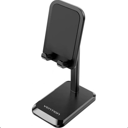 [KCQB0] VENTION Height Adjustable Desktop Cell Phone Stand Black Aluminum Alloy Type Model # KCQB0