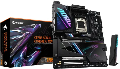 GIGABYTE X870E AORUS XTREME AI TOP – E-ATX AM5 X870E Motherboard for Ryzen 7000/8000/9000, DDR5-8800 OC, Dual PCIe 5.0 x16, USB4, Dual 10GbE LAN, Wi-Fi 7, Ultra-Durable Design