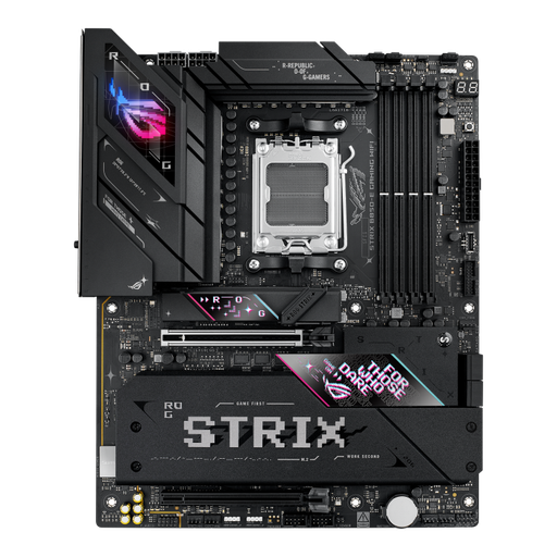[90MB1J60-M0EAY0] ASUS ROG Strix B850-E WiFi AM5 ATX Motherboard, AMD B850 Chipset, 4x DDR5 DIMM up to 192GB, PCIe 5.0 x16 SafeSlot, 5x M.2 Storage Slots, Wi-Fi and Bluetooth Connectivity, High-End 90MB1J60-M0EAY0