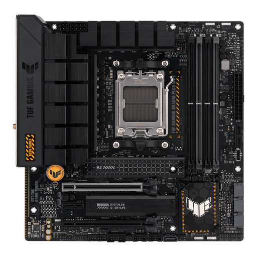 [90MB1BF0-M0EAY0] ASUS TUF B650M-PLUS WiFi DDR5 Micro-ATX Motherboard, AMD AM5 Socket with B650 Chipset, 4x DDR5 DIMM up to 128GB, PCIe 4.0 x16 SafeSlot, 2x M.2 Slots, Wi-Fi 6E, Bluetooth 90MB1BF0-M0EAY0