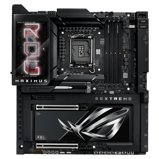 [90MB1IA0-M0EAY0] ASUS ROG Maximus Z890 Extreme LGA1851 ATX Motherboard, Intel Z890 Chipset, 4x DDR5 DIMM up to 192GB, Dual PCIe 5.0 x16 Expansion, 6x M.2 Slots, Wi-Fi 7 and Bluetooth 5.4, Premium 90MB1IA0-M0EAY0