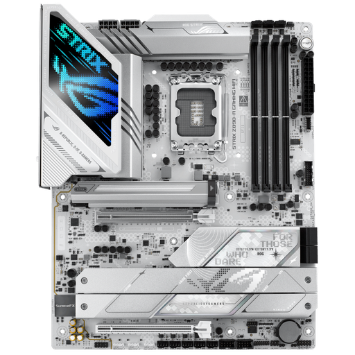 [90MB1I90-M0EAY0] ASUS ROG Strix Z890-A WiFi LGA1851 ATX Motherboard, Intel Z890 Chipset, 4x DDR5 DIMM up to 192GB, PCIe 5.0 x16 Expansion, 5x M.2 Slots, Wi-Fi 7 and Bluetooth 5.4 Connectivity, White 90MB1I90-M0EAY0