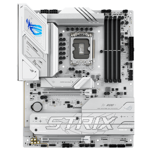 [90MB1JI0-M0EAY0] ASUS ROG Strix B860-A WiFi LGA1851 ATX Motherboard, Intel B860 Chipset, 4x DDR5 DIMM up to 256GB, PCIe 5.0 x16 SafeSlot Expansion, 4x M.2 Slots, Wi-Fi and Bluetooth Connectivity, White 90MB1JI0-M0EAY0