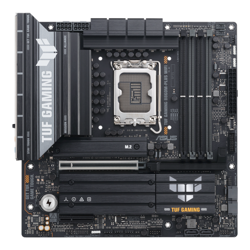 [90MB1JV0-M0EAY0] ASUS TUF B860M-PLUS WiFi LGA1851 Micro-ATX Motherboard, Intel B860 Chipset, 4x DDR5 DIMM up to 256GB, PCIe 5.0 x16 SafeSlot Expansion, 2x M.2 Slots, Wi-Fi and Bluetooth Connectivity, 90MB1JV0-M0EAY0