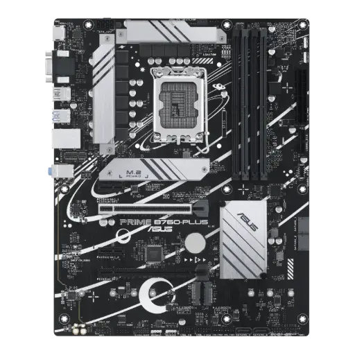 [90MB1EF0-M1EAY0] ASUS PRIME B760-PLUS ATX Motherboard, Intel LGA1700 Socket, DDR5 Memory Support, PCIe 5.0 Expansion, USB 3.2 Gen2, HDMI, DisplayPort, VGA, Aura Sync RGB, ASUS 5X Protection 90MB1EF0-M1EAY0