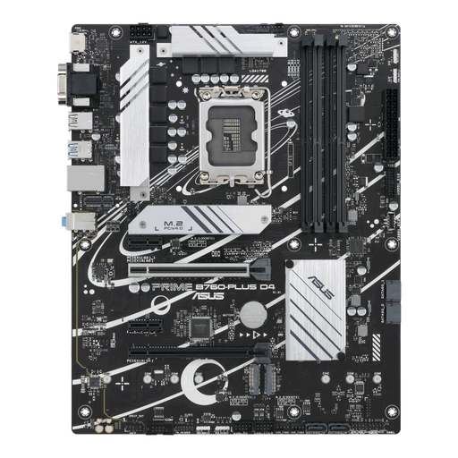 [90MB1CW0-M1EAY0] ASUS PRIME B760-PLUS D4 LGA1700 ATX Motherboard, Intel B760 Chipset, 4x DDR4 DIMM up to 128GB, PCIe 5.0 Expansion, Fan Xpert 2+, Aura Sync RGB, Multiple Display Outputs with HDMI, 90MB1CW0-M1EAY0