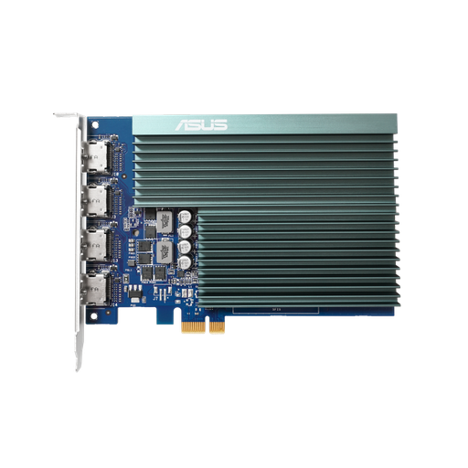 [90YV0H20-M0NA00] ASUS GeForce GT 730 2GB GDDR5 Graphics Card, 384 CUDA Cores, OpenGL 4.6, 5010 MHz Memory Speed, PCI Express 2.0, 4x Native HDMI 1.4b with HDCP Support, Black 90YV0H20-M0NA00
