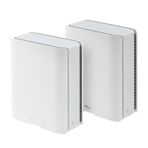 [90IG08Y0-MO3C40] ASUS ZenWiFi BT10 Router WiFi 7 Tri-Band Mesh System with 8 Internal Antennas, Multi-Link Operation, 2.4GHz/5GHz/6GHz Bands, Pack of 2, White – Model 90IG08Y0-MO3C40