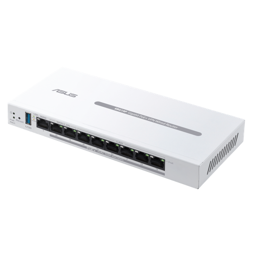 [90IG08C0-MO3B00] Gigabit PoE+ VPN Wired Router, 8 PoE+ Ports 123W, up to 3 WAN Ethernet and 1 USB WAN, Ideal for Access Points, Business Security, Centralized Management with ExpertWiFi App, Model 90IG08C0-MO3B00