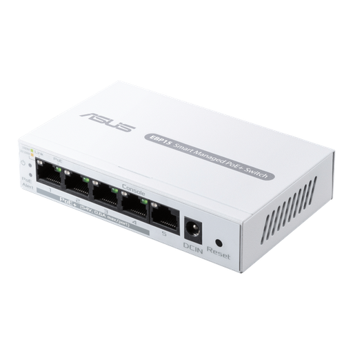 [90IG08D0-MO3B00] 5-Port GbE Smart Managed PoE+ Switch with 4 PoE+ Ports 60W, Supports PoE Priority, Ideal for APs, IP Cameras and VoIP Phones, Centralized App Management with ExpertWiFi Router, Model 90IG08D0-MO3B00