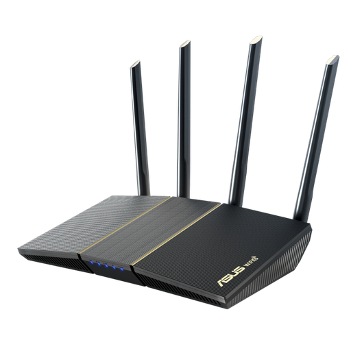 [90IG06Z0-MU2C00] ASUS RT-AX57 AX3000 WiFi 6 Router with Speeds up to 2402 Mbps, MU-MIMO and OFDMA, AiProtection, 4 External Antennas, Parental Controls, Black, Model 90IG06Z0-MU2C00