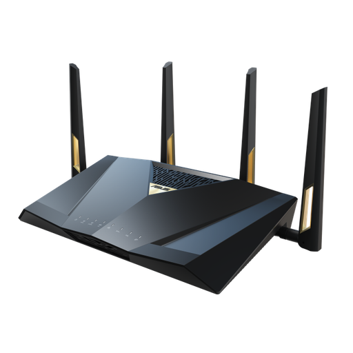 [90IG08V0-MO3N0V] ASUS RT-BE88U Dual-Band WiFi 7 AiMesh Extendable Router, 4K-QAM, MLO, Dual 10G Ports, SFP+, 4× 2.5G Ports, 4× 1G Ports, 34G WAN/LAN Capacity, Model 90IG08V0-MO3N0V
