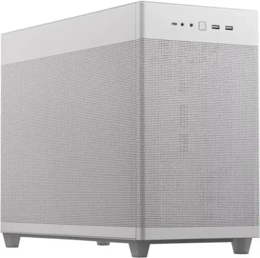 [90DC00G3-B39000] ASUS Prime AP201 mATX Small Tower PC Case, Mesh White Edition, Tool-Free Panels, Quasi-Filter Mesh, Supports 280mm & 360mm Radiators, Up to 6 Fans, Standard ATX PSU, White 90DC00G3-B39000