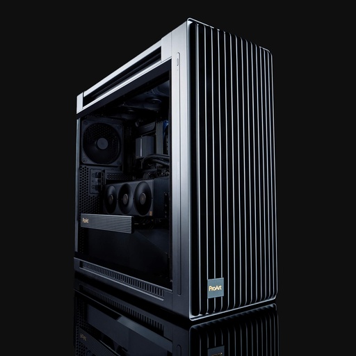 [90DC00J0-B09000] ASUS ProArt PA602 Gaming TG ARGB E-ATX Computer Case, 2x 200mm & 1x 140mm Pre-Installed Fans, Supports up to 420mm Radiator & 6 Fans, Dual Air Deflectors, 15.5mm Open Grills, Black 90DC00J0-B09000