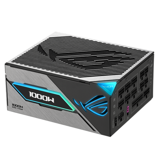 [90YE00V3-B0NA00] ASUS ROG Thor 1000W Platinum III Fully Modular Power Supply, 80 Plus Platinum Efficiency, Dual-Ball Fan Bearings, ARGB Aura Sync Lighting, Active PFC, ATX 3.1 Standard, Black 90YE00V3-B0NA00