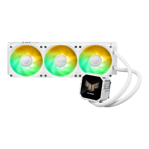 [90RC01A2-B0EAY0] ASUS TUF Gaming LC III 360 ARGB Liquid CPU Cooler, 2.8" IPS LCD Display, 360mm Radiator, 3x MF-12 ARGB Fans at 2600 RPM, 90.78 CFM Airflow, High Performance Cooling Solution, White 90RC01A2-B0EAY0