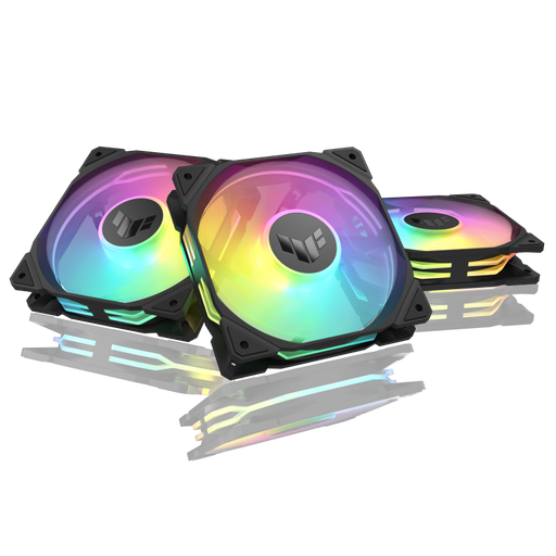 [90DA00D3-B09020] ASUS TUF Gaming TR120 ARGB Reverse Blade Fan, 120mm Triple Pack, Up to 2000 RPM Fan Speed, 77.4 CFM Airflow, Aura Sync Compatible, PWM Control, Optimized Cooling Performance, White 90DA00D3-B09020