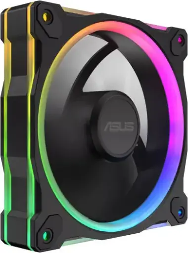 [90DA00I0-B09000] ASUS Prime MR120 ARGB Fan, 1600 RPM Speed, 58 CFM Airflow, Standard Blade Design, Dual-Sided Lighting, Sleeve Bearing for Durability, Single Pack, High Performance Cooling, Black 90DA00I0-B09000