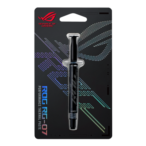 [90RC00R1-B0UAY0] ASUS ROG RG-07 Performance Thermal Paste, 2.5 W/m.k Thermal Conductivity, 400 Pa-S Viscosity, Easy Application for CPU & GPU, 3g Syringe, High Efficiency Cooling Solution, Grey 90RC00R1-B0UAY0