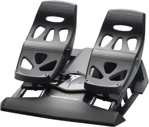 [TM-JSTK-TFRP-RUDDER] Thrustmaster T.Flight Rudder Pedals – S.M.A.R.T Rudder System with 4 Slide Rails, Ecosystem Ready, Compatible with PC, PS4 and Xbox Platforms, Ergonomic Black Design TM-JSTK-TFRP-RUDDER