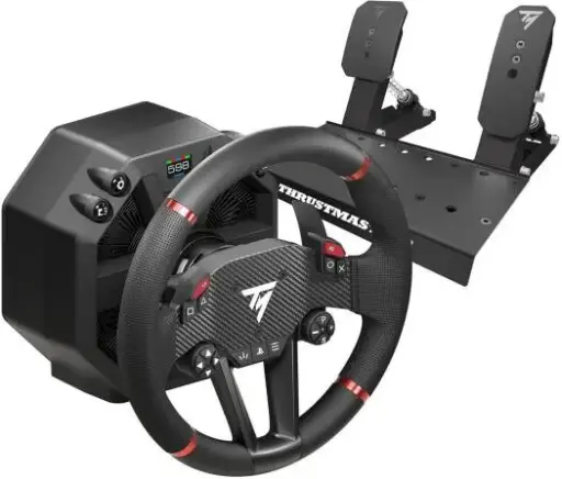 [TM-WHL-T598] Thrustmaster T598 Racing Wheel – 5nm Overshoot Direct Axial Drive Motor, Detachable Sportcar Wheel Rim, Metal Pedal Set, HARMONY Technology, Race Dash Screen, For PC, PS5 and PS4, Black TM-WHL-T598