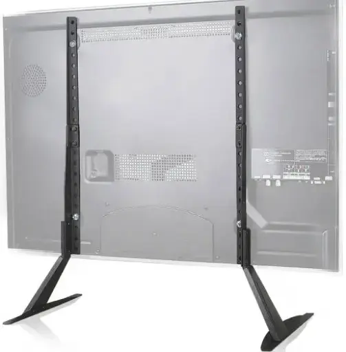 [91-LDT0326L] VEOTECH 91-LDT0326L TV Stand – sturdy support for 23–75'' TVs, 40kg load, decorative corners, 2 height levels & anti-skid pads. 91-LDT0326L