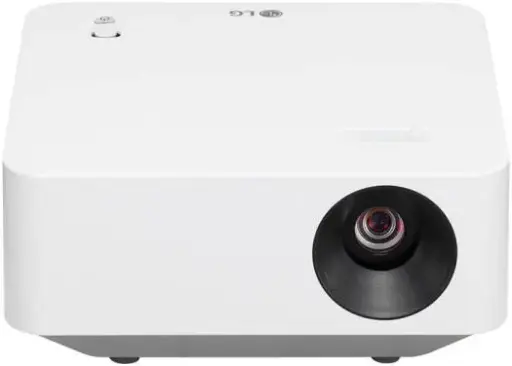 [PF510Q] LG CineBeam PF510Q Smart Portable Projector – 1080p FHD resolution, 450 ANSI lumens, 16:9 DLP display, fixed zoom, built-in 5W speaker, compact & stylish White design. PF510Q