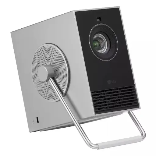 [HU710PB] LG CineBeam Q HU710PB Portable 4K UHD Laser Projector – compact 3lb design, auto screen alignment, 120'' display, 3-channel laser with 154% DCI-P3, webOS streaming & AirPlay 2. HU710PB