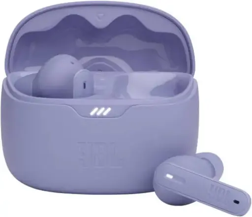 [JBLTBEAMPUR] JBL Tune Beam True Wireless Earbuds – Pure Bass sound, Bluetooth 5.3, ANC & Smart Ambient, 4-mic Voice Aware, 48H battery life, water & dust resistant, Purple. JBLTBEAMPUR