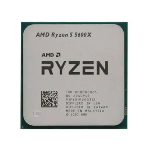 [100-100000065 Tray] AMD Ryzen 5 5600X AM4 Processor, 6 cores & 12 threads, up to 4.6GHz boost, 3.7GHz base clock, 7nm FinFET technology, tray version. 100-100000065 Tray
