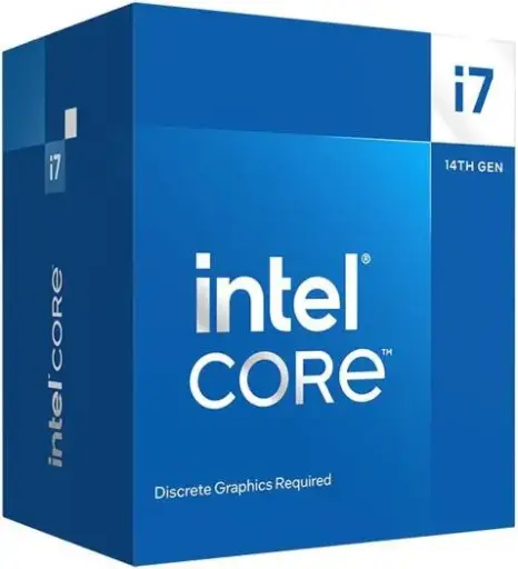 [BX8071514700FSRN3Z] Intel Core i7-14700F delivers 20-core hybrid power with 5.4 GHz turbo boost for demanding workflows. Supports DDR5-5600 ECC memory up to 192 GB for high-speed, stable performance. BX8071514700FSRN3Z