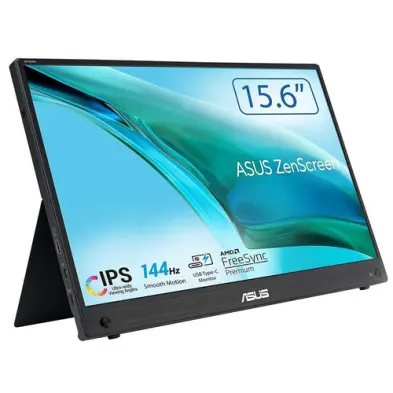 [90LM08U0-B02170] ASUS ZenScreen MB16AHG portable 15.6" FHD monitor with 144Hz refresh rate, USB-C and HDMI connectivity, ultra-slim design, and smart cover for work or play anywhere 90LM08U0-B02170