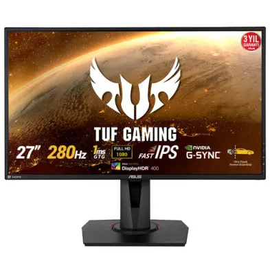[90LM05H0-B03370] ASUS TUF Gaming VG279QM 27" Full HD monitor offers lightning-fast 280Hz refresh rate, 1ms response, and G-SYNC compatibility for ultra-smooth, tear-free gaming performance 90LM05H0-B03370