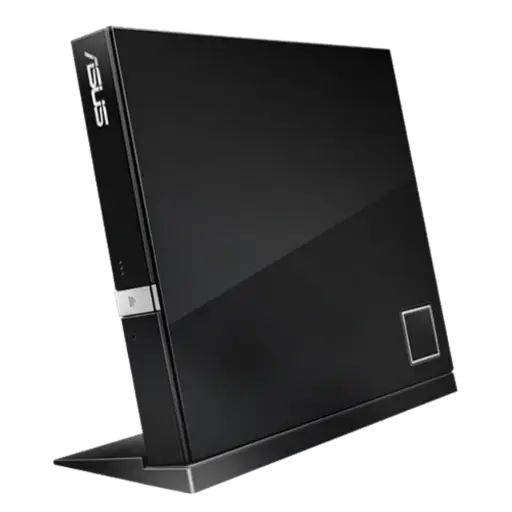 [90-DT20305-UA311KZ] ASUS External Slim Blu-ray Writer 6X offers high-speed disc burning in a compact, portable design with wide format compatibility — perfect for media backups and entertainment 90-DT20305-UA311KZ