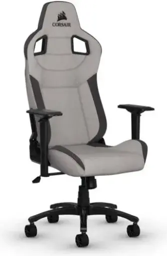[CF-9010056-WW] Corsair T3 RUSH Fabric Gaming Chair with 4D armrests, deep recline, adjustable height, and soft microfiber neck & lumbar pillows for all-day comfort. CF-9010056-WW