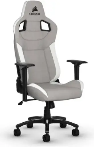 [CF-9010058-WW] Corsair T3 RUSH Fabric Gaming Chair with 4D armrests, steep recline, adjustable height, and soft microfiber neck & lumbar pillows for lasting comfort. CF-9010058-WW