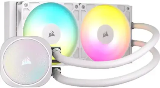 [CW-9060094-WW] Corsair NAUTILUS 240 RS ARGB Liquid CPU Cooler with 240mm radiator, 2100 RPM fans, 72.8 CFM airflow, and daisy-chained ARGB design for top cooling performance. CW-9060094-WW