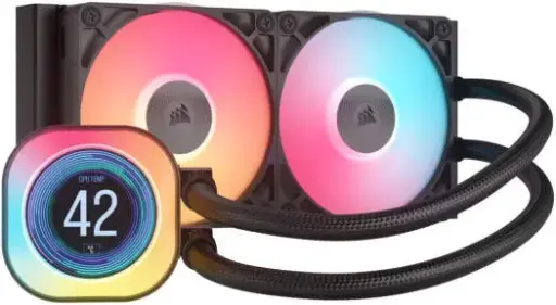 [CW-9061022-WW] Corsair iCUE LINK TITAN 240 RX LCD AIO Cooler with customizable LCD display, ARGB lighting, and extreme cooling for Intel LGA & AMD AM sockets. CW-9061022-WW
