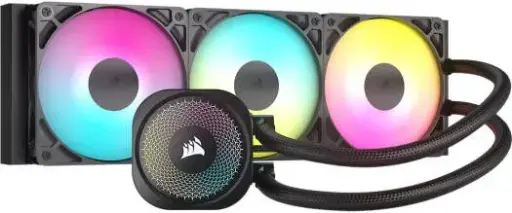 [CW-9060093-WW] Corsair NAUTILUS 360 RS ARGB Liquid CPU Cooler with 360mm radiator, 1700 RPM fans, 72.8 CFM airflow, and daisy-chained ARGB design for peak cooling. CW-9060093-WW