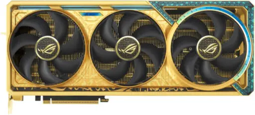 [90YV0LV6-M0NM00] ASUS ROG Astral GeForce RTX 5080 Dhahab CORE OC 16GB with GDDR7 256-bit memory, 2760 MHz boost clock, 10752 CUDA cores, and ultra-fast 30 Gbps performance Gold 90YV0LV6-M0NM00