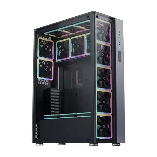 [EN41624] Xigmatek Elysium II E-ATX Case with 16× 140mm ARGB fans, four-sided tempered glass, 480mm radiator support, and 9 expansion slots for extreme builds. EN41624